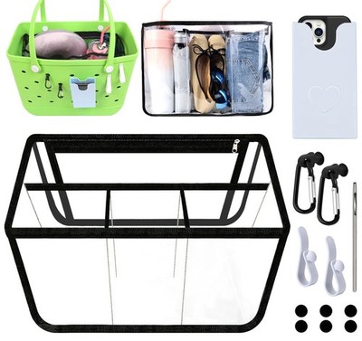6Pcs Clear Organizer Inserts for Bogg Bag X  Large Original Accessories 18.1x...