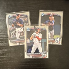 Bowman Chrome  JR Ritchie Cam Caminiti Conor Essenburg Braves 3 Card Lot
