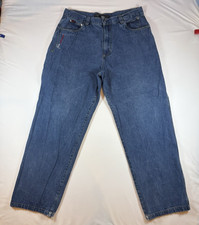 Mens 37x33 Fubu The Collection Jeans Wide Baggy Carpenter Blue Vintage Y2K Rap