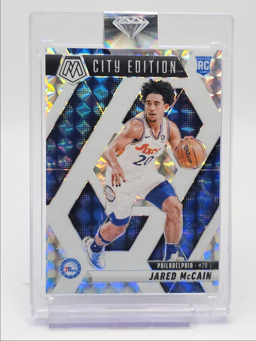 JARED MCCAIN 2024-25 MOSAIC ROOKIE CITY EDITION WHITE PRIZM RC /35 Q0311