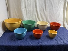 VINTAGE Fiestaware NESTING BOWLS Lot Of 7 Total See Details Rare Colors Fiesta