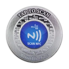 1 Troy oz Silver MintID with AES-128 Bit Encrypted NFC Microchip Authentication