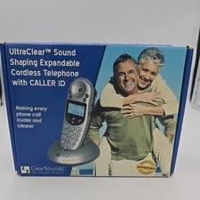 ClearSounds UltraClear A50 Sound Shaping Expandable Cordless Phone Caller ID Vtg