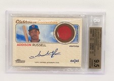 2017 Heritage Clubhouse Collection Relic Auto Addison Russell 02/25 BGS 9.5 Cubs