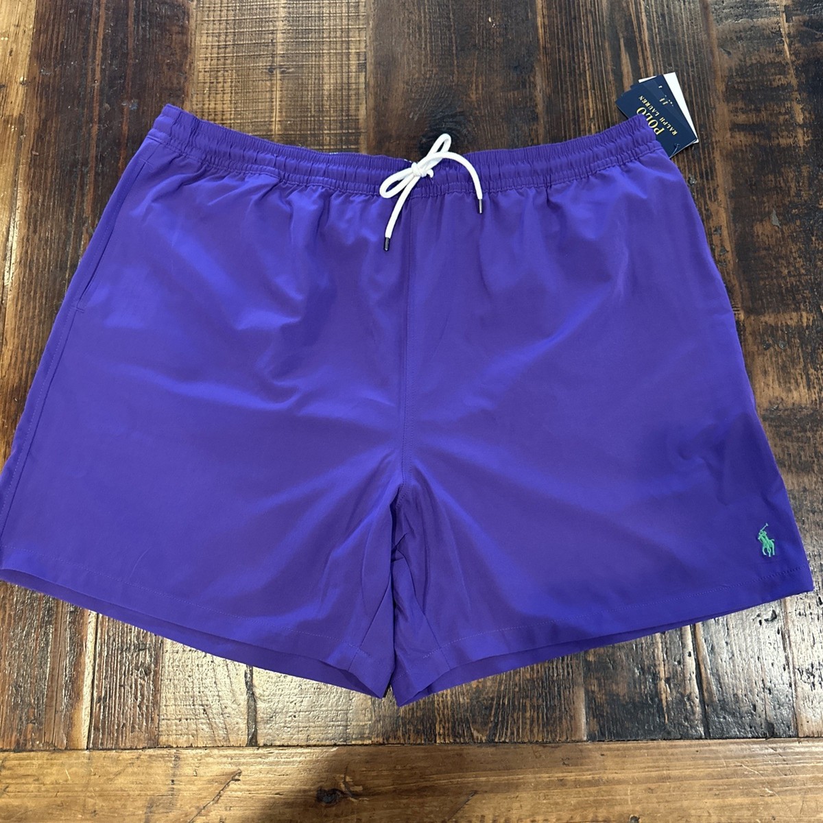 Polo Ralph Lauren Classic Swim Trunks Size 2XLT Purple Lined New