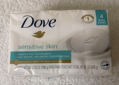 Dove Beauty Bar for Sensitive Skin 4 BARS SOAP NIP New Sealed Unilever