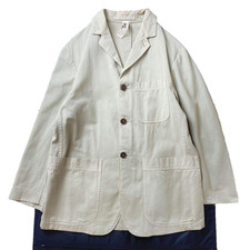 Margaret Howell Coverall Cotton Linen Jacket Size L Men's Grayish beige tones