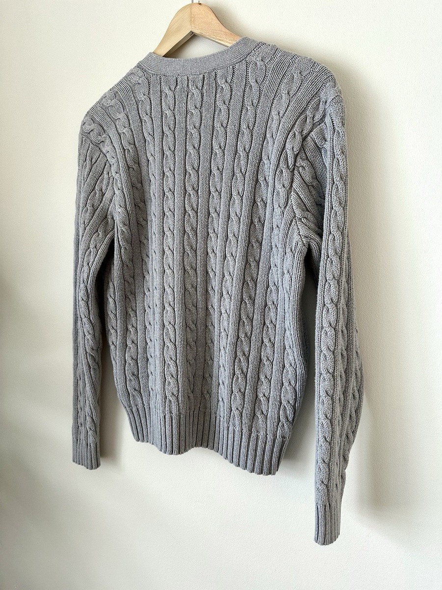 VTG 90s Ralph Lauren Cable Knit Cardigan Old Money Winter Staple