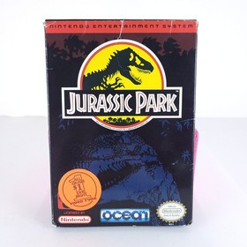 Jurassic Park (Nintendo NES, 1993) CIB Complete w/Protector, Box & Manual