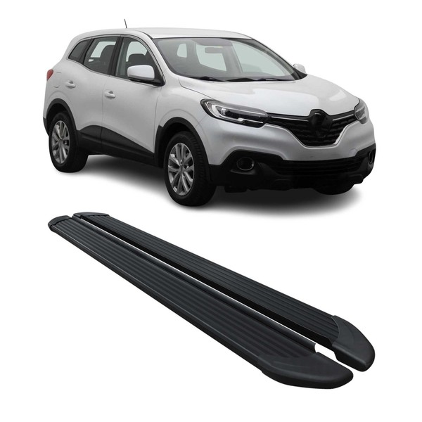 Seitenschweller Trittbretter Schweller FüR Renault Kadjar 2015-2022 Alu Schwarz-image