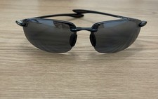 MAUI JIM Sport Ho'okipa Black Rimless Frame Grey Polarized Lenses Sunglasses