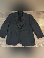 Brooks Brothers Black Satin Peak Lapel Tuxedo Jacket