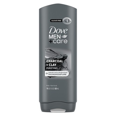 Men Charcoal Clay Body Face Wash 4pk 18oz Purifying Micromoisture Nourishing Ski