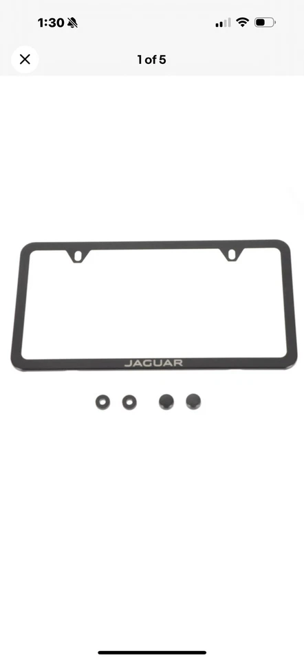 JAGUAR OEM BLACK SLIMLINE LICENSE PLATE FRAME - T2R23568 - Image 4 of 4