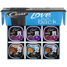Cesar Home Delights & Classic Loaf In Sauce Wet Dog Food, 3.5 Oz. Variety Pack 
