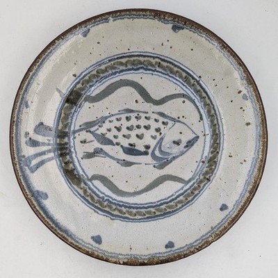 RUPERT SPIRA FRÜHE STUDIO KERAMIK STEINZEUG FISCH DEKOR SCHALE 20. JAHRHUNDERT