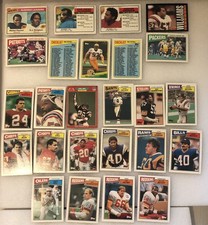 25 Vintage NFL Football Card Lot 1970s 1980s Walter Payton OJ Simpson Tippet