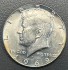 1969 D Kennedy Half Dollar / 40% Silver US Coin / 50 Cent Piece