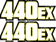 440EX Rear Fender Graphics Decal Stickers 400 ex ATV Quad 440 Yellow BIG BORE BB