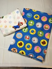 PREOWNED 2021 NINTENDO SUPER MARIO TWIN FITTED  FLAT SHEET SET
