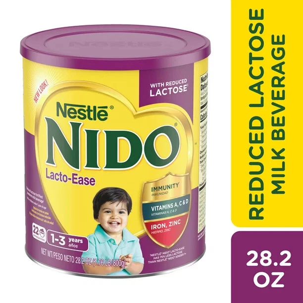 Nestle NIDO Lacto Ease Toddler Powdered Milk Beverage 28.2 Oz Canister Toddl
