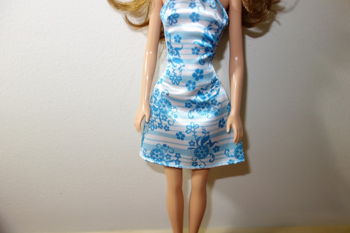 blue and white barbie dress Barbie Dress Sewing Pattern