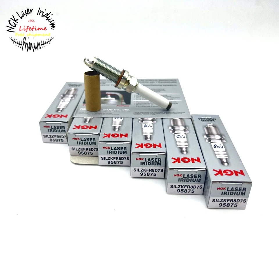 Bujías láser de iridio 6-NGK SILZKFR8D7S #95875 para Mercedes Benz V6 3.0 2996 Foto 2 de 2