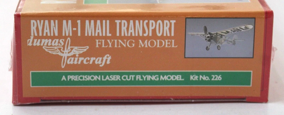 Dumas 226 Ryan M-1 Mail Transport Kit 18 " WS Laser Cut Rubber powered Balsa Kit - Image 4 of 4
