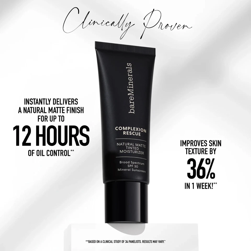 BAREMINERALS Complexion Rescue Tinted Moisturizer -SHADE: BUTTERCREAM 03 -NEW! - Image 4 of 4