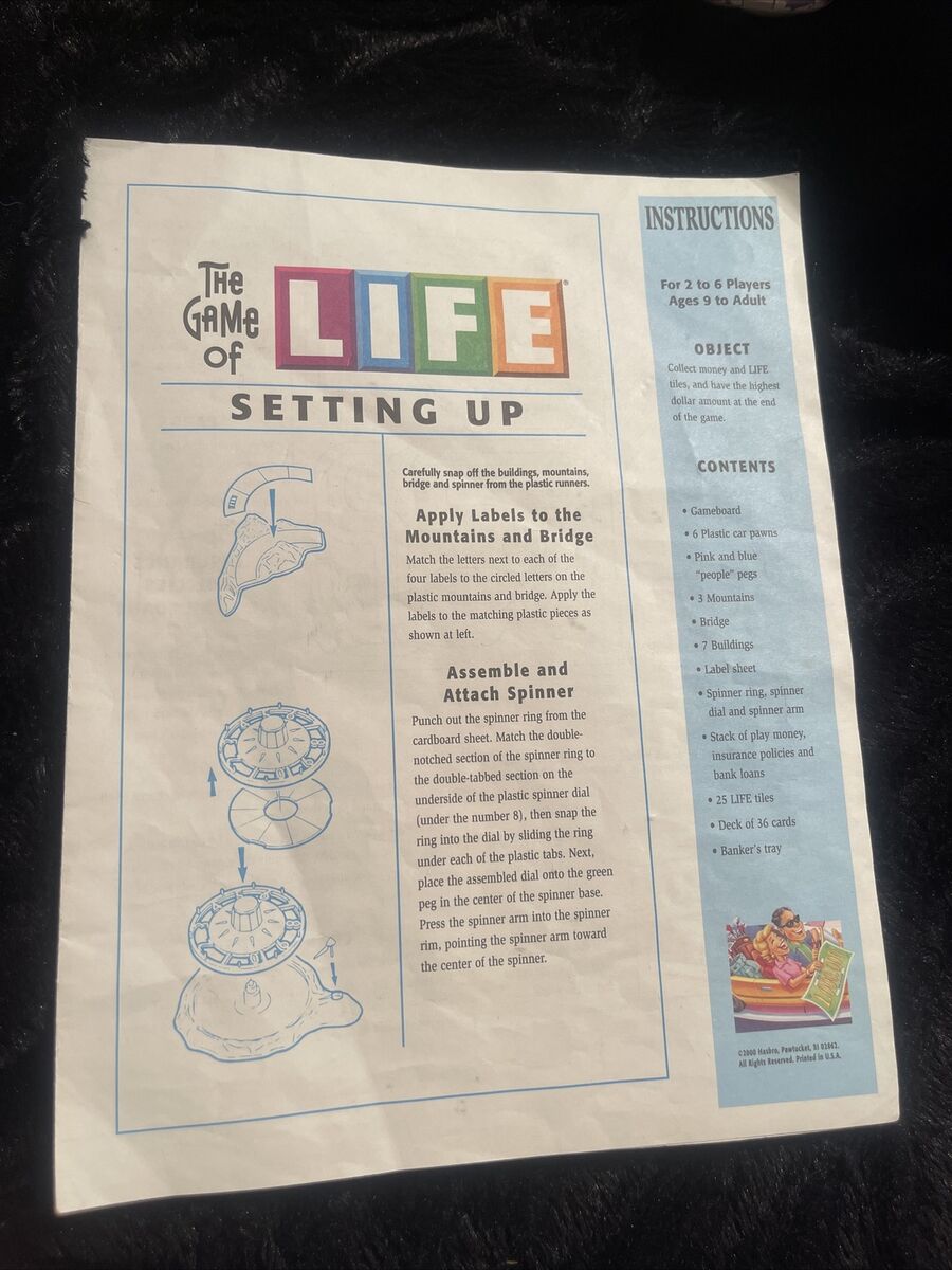 Rules of Life Board Game : How to Play The Game Of Life : Life Game Rules