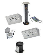 KITCHEN DESKTOP WORKTOP SOCKET USB BLUETOOTH SPEAKER UNDER CABINET