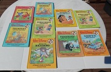 Vintage Lot of 9 Walt Disney Fun To Read Library Beginning Reader Books 
