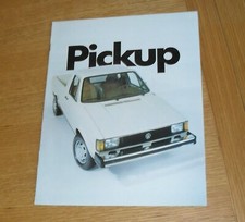 Volkswagen Vw Pickup Brochure 1981-1982 - Us Market - Caddy Pick Up