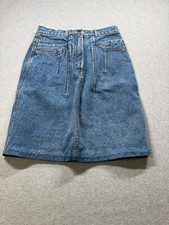 VTG Jordache Womens Blue Denim Skirt 11/12