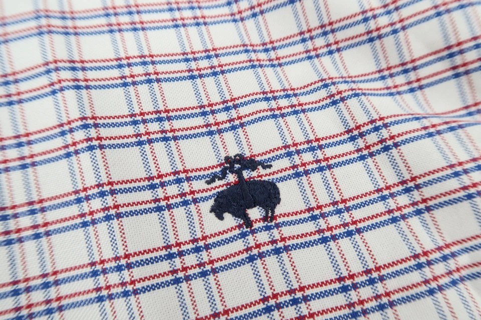 Рубашка на пуговицах мужская Brooks Brothers Regent Fit маленькая красно-бело-синяя клетчатая - Изображение 4 из 4