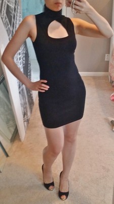 keyhole sweater dress