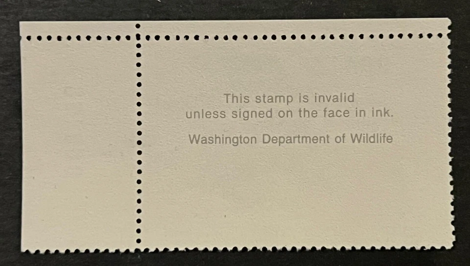 Travelstamps: 1991 US Washington Duck Stamp - Migratory Waterfowl Mint MNH OG - Image 3 of 4