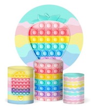 Round Backdrop Cover Set, Fidget, Pastel colors 1.5m