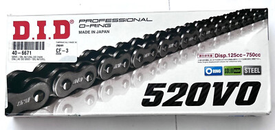 HONDA CR250R DID D.I.D. PREFESSIONAL DRIVE CHAIN PREMIUM O-RING 520VO-120LINK