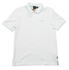 Hugo Boss Black Label Men's White Phillipson Slim Fit Short Sleeve Polo Shirt