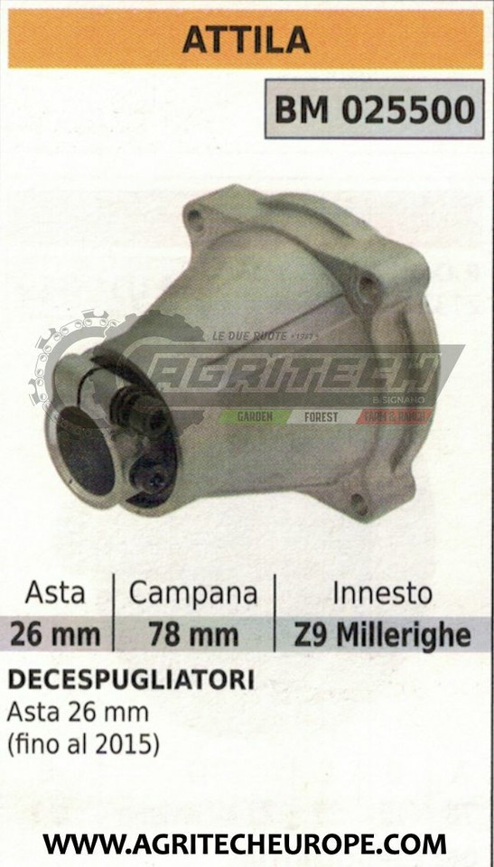 Campana Frizione 9 Cave 26mm Per Decespugliatore – Adatto A Motori 33-43-52cc - Foto 1