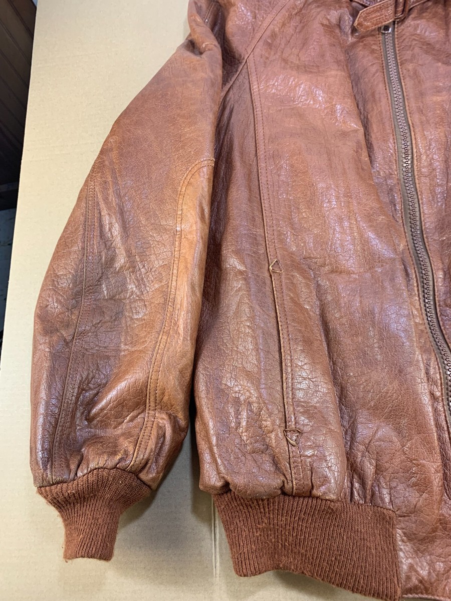 Vintage 60s Lakeland Leather Clicker Club Cigar Racing Coat Jacket