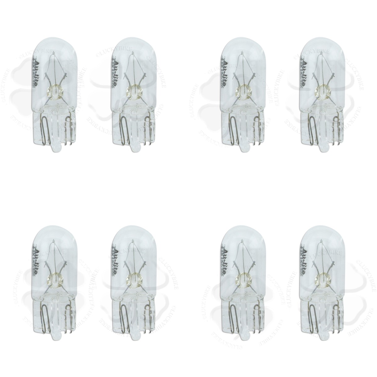 8x Light Bulb Clear Turn Signal Blinker Single Filament Lamp T10