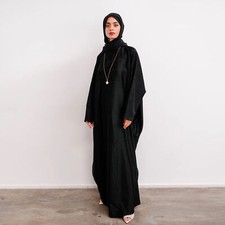 Muslim Women Hijab Sets Abaya Dubai Kaftan Long Dress Ramadan Loose Robe Islamic