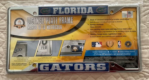 Florida Gators Metal License Plate Frame NCAA