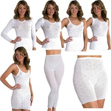 Gabrielle Thermal Long John Tee vest Short Long Warm No Sleeve Ladies Underwear