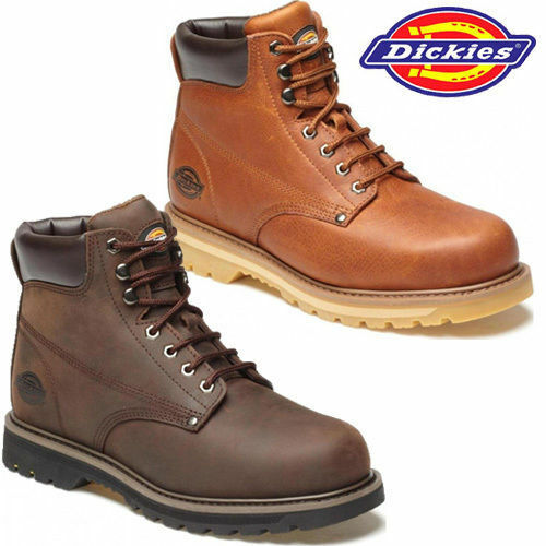 Stivali antisicurezza Dickies da uomo in pelle stringati alla caviglia scarpe da trekking da lavoro Welton 6-12 - Foto 1 di 4