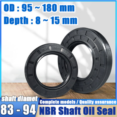 #ad NBR Rotary Shaft Oil Seal Lip Seal Nitrile 83mm to 94mm Shaft pick your size $2226.27