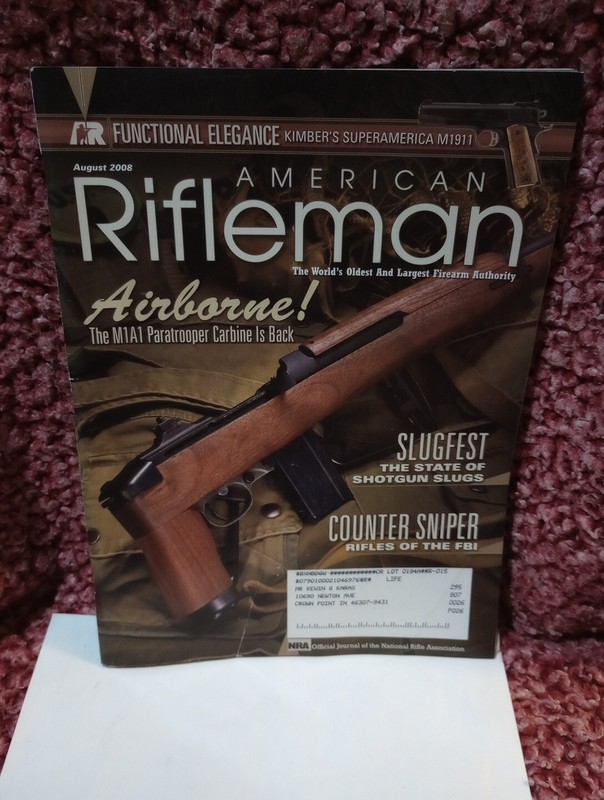 AMERICAN RIFLEMAN MAGAZINE COPY AUGUST 2008