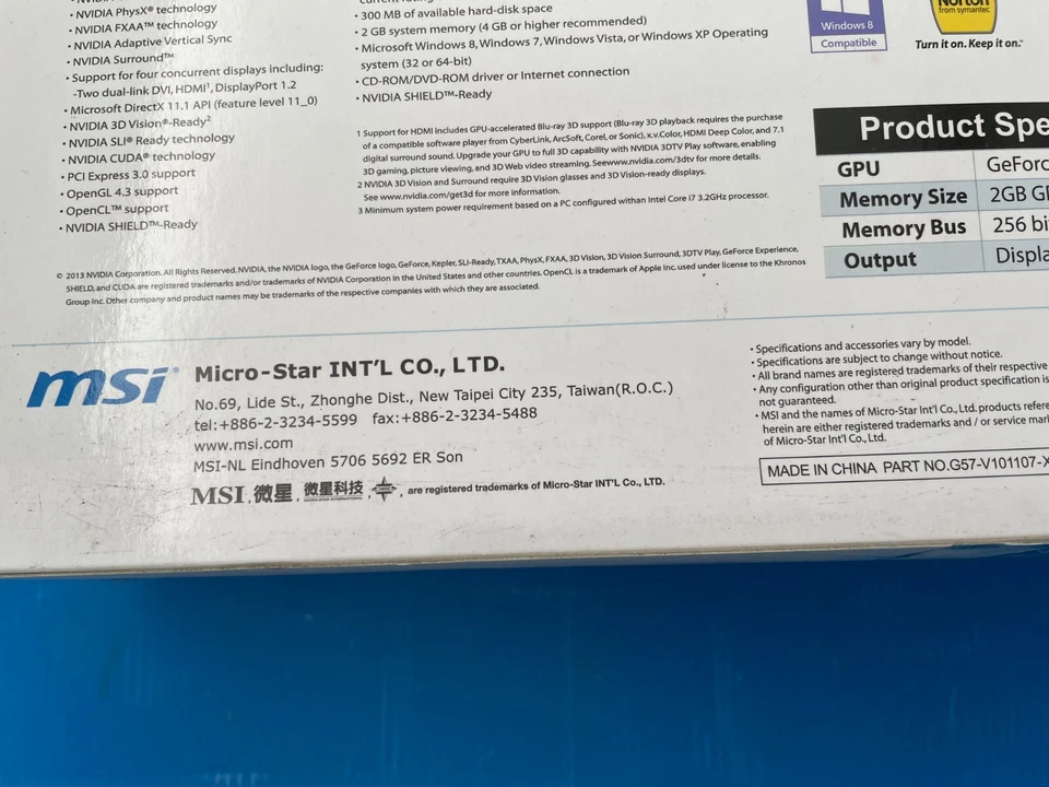 MSI N760-2GD5/OC GeForce GTX 760 2GB GDDR5 PCIe graphics card, DP HDMI 2x DVI - Image 4 of 4